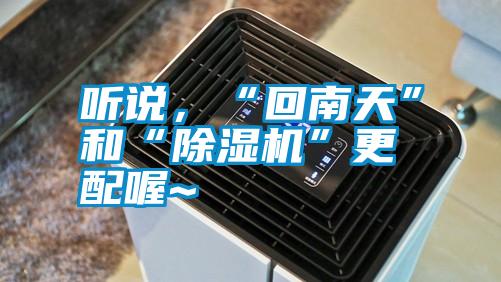 聽說，“回南天”和“除濕機”更配喔~