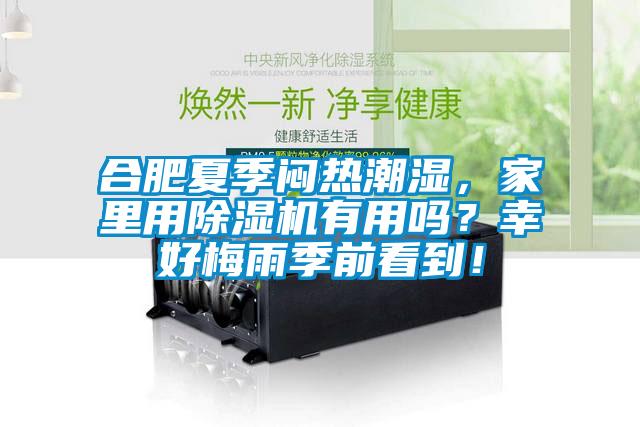 合肥夏季悶熱潮濕,家里用除濕機有用嗎?幸好梅雨季前看到!