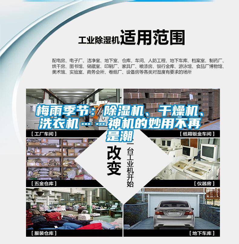 梅雨季節：除濕機、干燥機、洗衣機……神機的妙用不再是潮