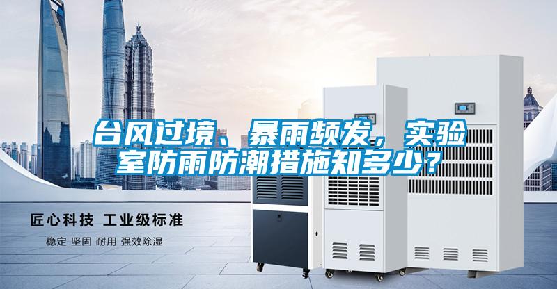 臺(tái)風(fēng)過(guò)境、暴雨頻發(fā),實(shí)驗(yàn)室防雨防潮措施知多少?