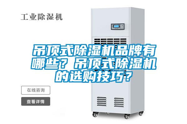 吊頂式除濕機品牌有哪些?吊頂式除濕機的選購技巧?