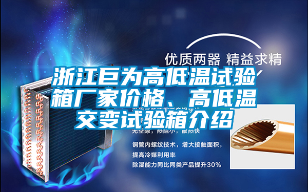 浙江巨為高低溫試驗箱廠家價格、高低溫交變試驗箱介紹